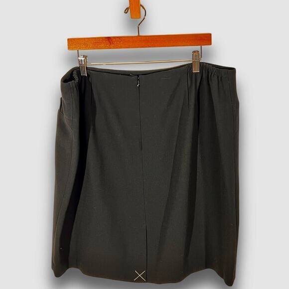 Talbots Pencil Skirt Size 20WP Black Comfort Waist Career Minimalist New - Picture 3 of 9